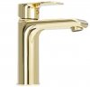 REA - Bateria umywalkowa BLOOM Gold Złota Niska